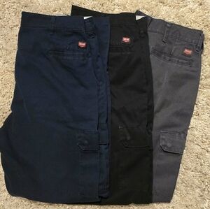 Men's Red Kap Cargo Uniform Pants - Navy, Black, and Gray